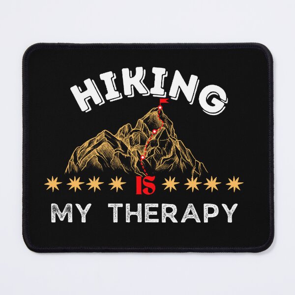 Item preview, Hiking is my Therapy - with white, yellow and red color designed and sold by sama-stylish.