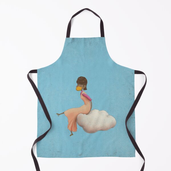Item preview, Illustration of a Woman Sitting on a Cloud Enjoying the Spring Day designed and sold by haximica.