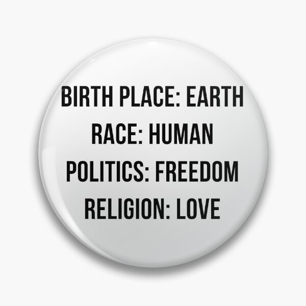 Item preview, Birth place Earth Race Human Politics Freedom Religion Love designed and sold by GaliYoga.