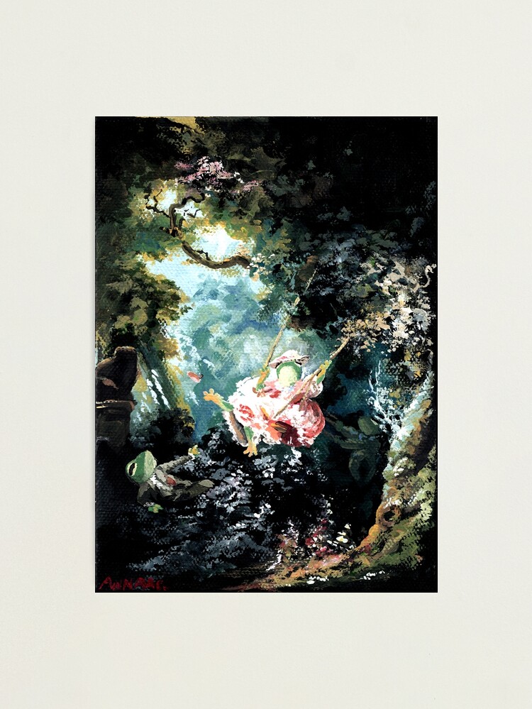 Thumbnail 2 of 3, Photographic Print, The Swing But It's Frogs designed and sold by RumpledCrow.