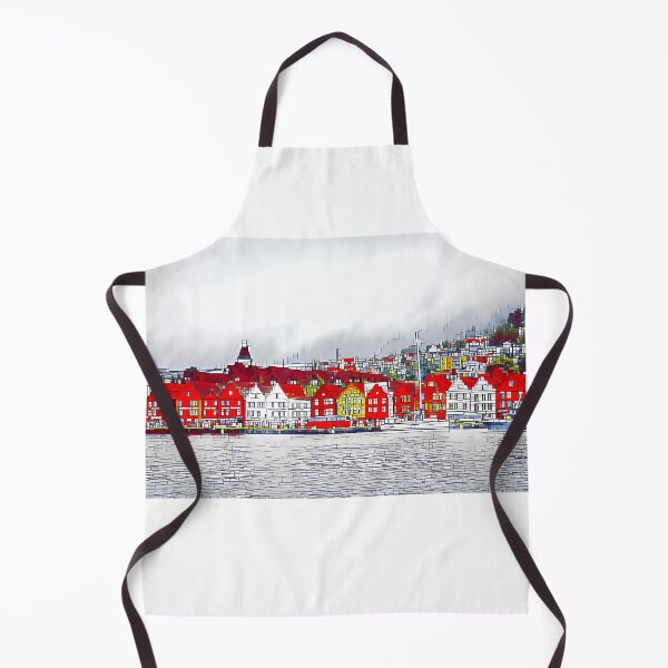 Item preview, Calm Nordic Lakeview of Bergen, Bryggen Old Town Norway Scandinavia designed and sold by Travalex.