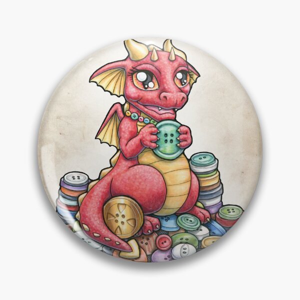 Item preview, Button Hoard Dragon by Bobbie Berendson designed and sold by Metallic Visions.
