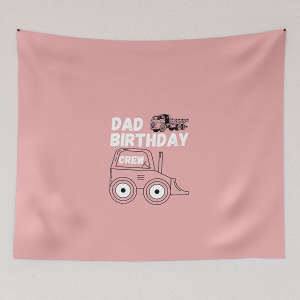 Item preview, dad Birthday Crew girls Construction Birthday Party designed and sold by medbouk1.