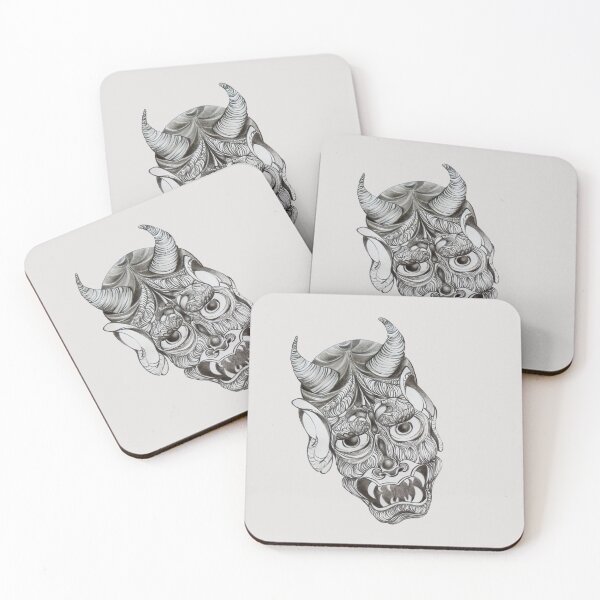 Item preview, Black and White Drawing of a  Devil. designed and sold by caroberte.