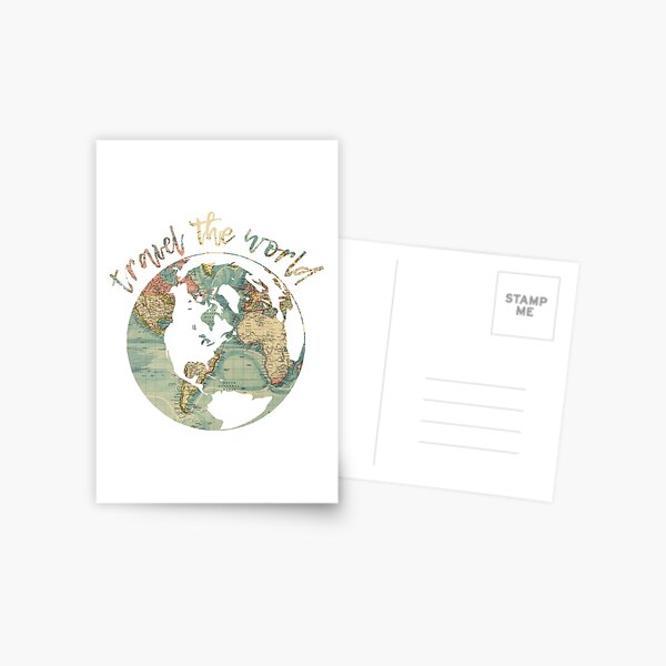 travel the world map Postcard