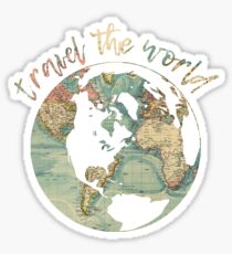 parcourir la carte du monde Sticker
