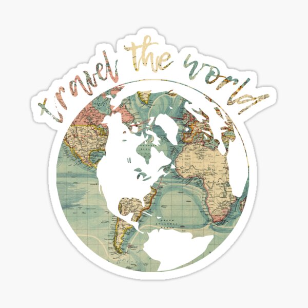 Trip Around the World Travel Sticker