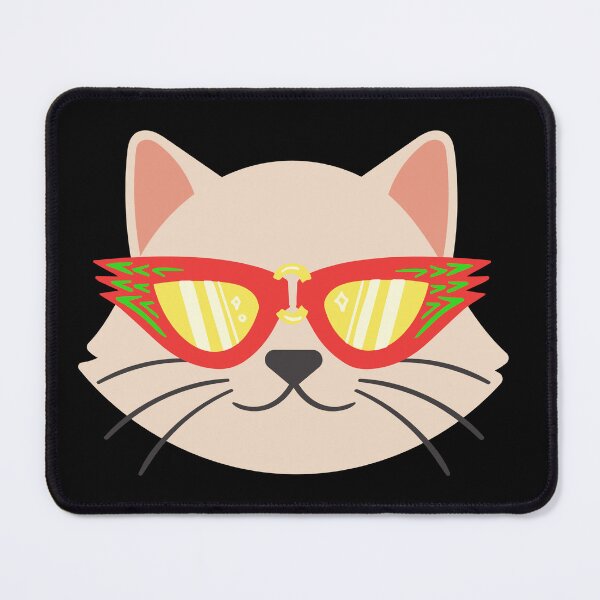 Item preview, Cat face with colored glasses, very stylish, excellent for children or babies who like cats designed and sold by EMIPRINCESS.