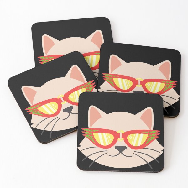 Item preview, Cat face with colored glasses, very stylish, excellent for children or babies who like cats designed and sold by EMIPRINCESS.