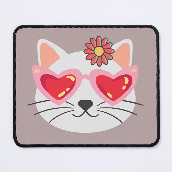 Item preview, Cute kitty face with glasses, with chip style. Stylish cat for cat lovers. designed and sold by EMIPRINCESS.
