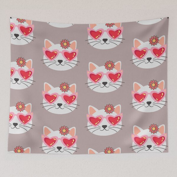 Item preview, Cute kitty face with glasses, with chip style. Stylish cat for cat lovers. designed and sold by EMIPRINCESS.