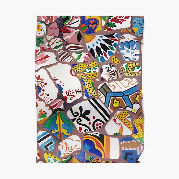 Gaudi tiles Poster