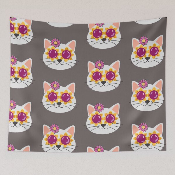 Item preview, Cute kitty face with glasses, with chip style. Stylish cat for cat lovers. designed and sold by EMIPRINCESS.