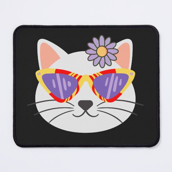 Item preview, Cute kitty face with glasses, with chip style. Stylish cat for cat lovers. designed and sold by EMIPRINCESS.