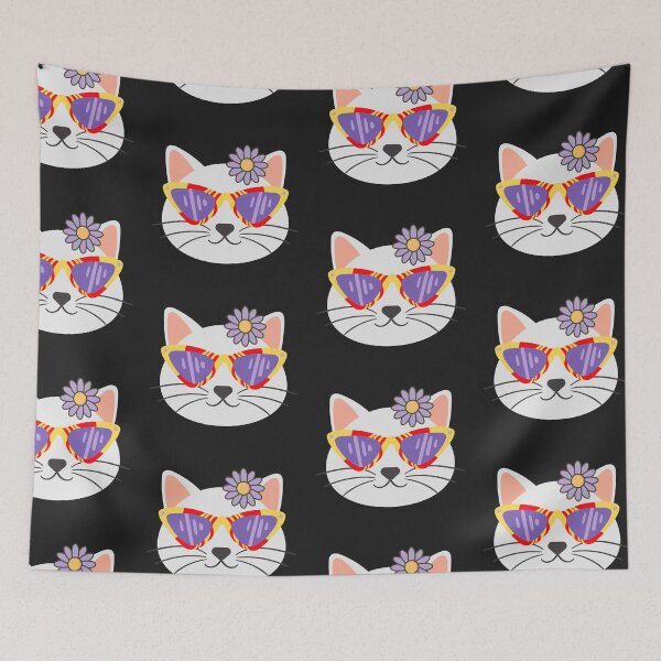 Item preview, Cute kitty face with glasses, with chip style. Stylish cat for cat lovers. designed and sold by EMIPRINCESS.