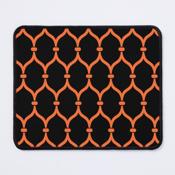 Item preview, Pretty Ogee Pattern Black and Orange designed and sold by tonymagnerart.