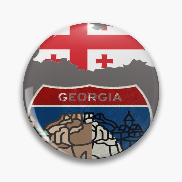 Item preview, Georgia Map with Flag designed and sold by FunZoo.