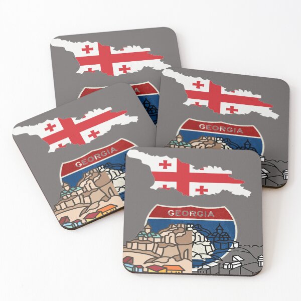 Item preview, Georgia Map with Flag designed and sold by FunZoo.