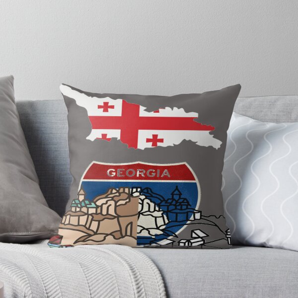 Item preview, Georgia Map with Flag designed and sold by FunZoo.