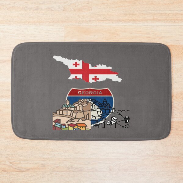 Item preview, Georgia Map with Flag designed and sold by FunZoo.