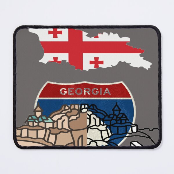 Item preview, Georgia Map with Flag designed and sold by FunZoo.
