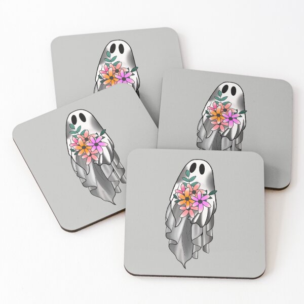 Item preview, Cute Ghost with Flowers designed and sold by Denvervineart.