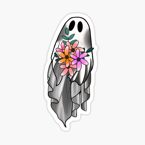 Artikel-Vorschau von Netter Geist mit Blumen, designt und verkauft von Denvervineart.