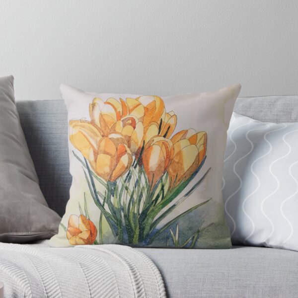 Item preview, Yellow crocuses watercolour painting  designed and sold by esvb.