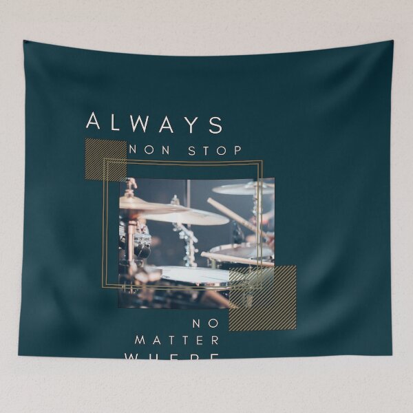 Item preview, Always Non Stop - a drummer music design designed and sold by MAD-STREETWEAR.
