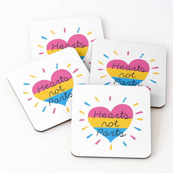 Item preview, hearts not parts pansexual pride designed and sold by Lenceloch.
