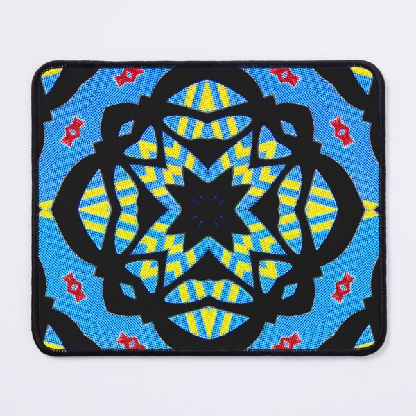 Item preview, GEOMETRIC ABSTRACT MASK PATTERN WITH ARUBAN FLAG COLORS - ARRUBA ONE HAPPY ISLAND 9. designed and sold by Ralek.