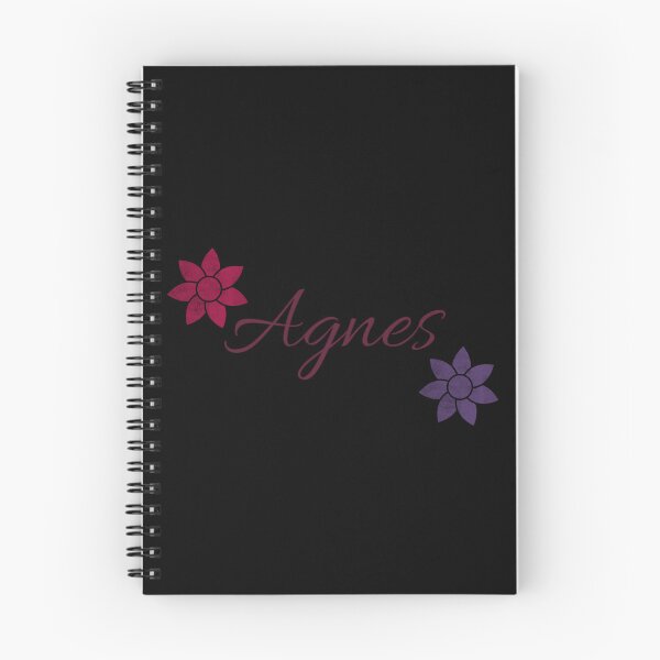 Item preview, Agnes Floral Name Calligraphy Design Black Version designed and sold by Cora Gregory.
