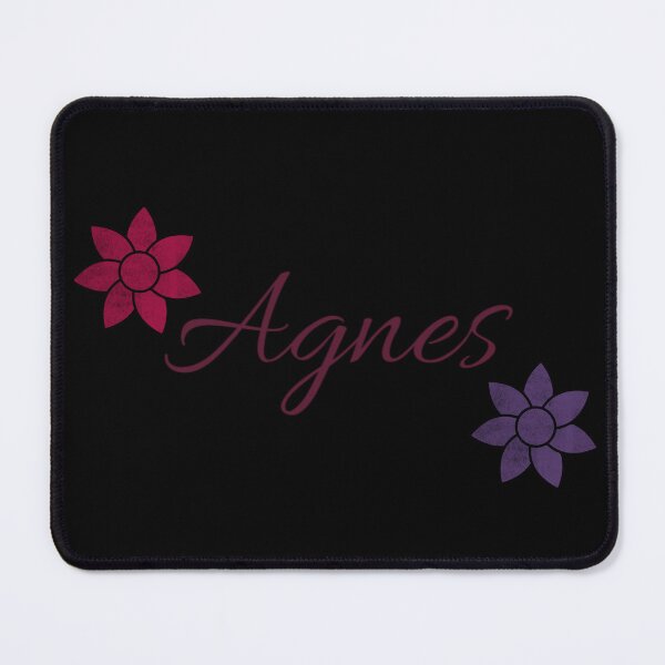 Item preview, Agnes Floral Name Calligraphy Design Black Version designed and sold by Cora Gregory.