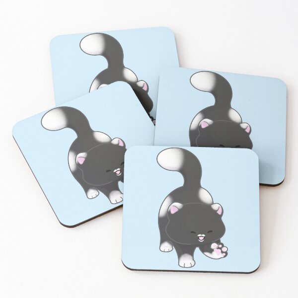 Item preview, Cute black and white kitty designed and sold by MeowMeowsShop.