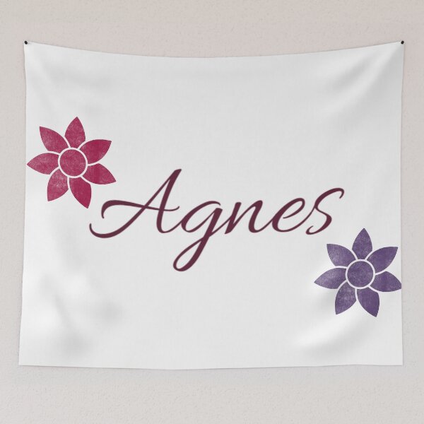 Item preview, Agnes Floral Name Calligraphy Design designed and sold by Cora Gregory.