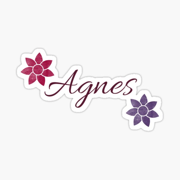 Item preview, Agnes Floral Name Calligraphy Design designed and sold by Cora Gregory.