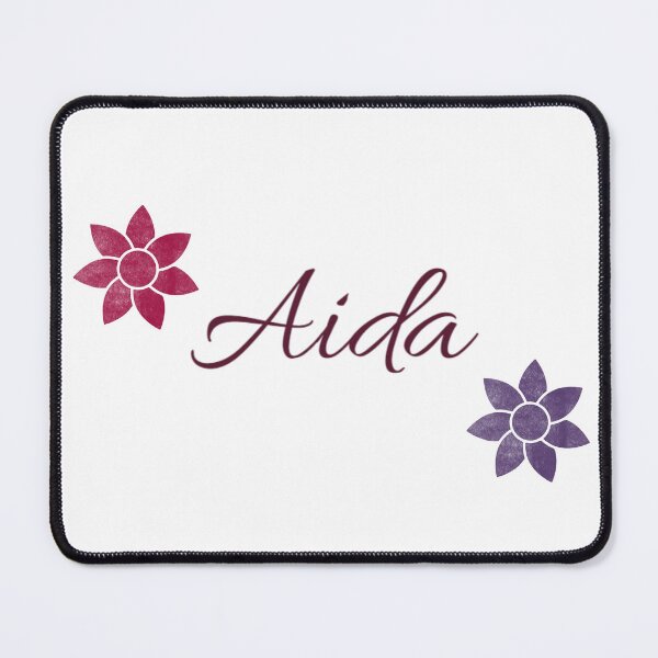 Item preview, Aida Floral Name Calligraphy Design designed and sold by Cora Gregory.
