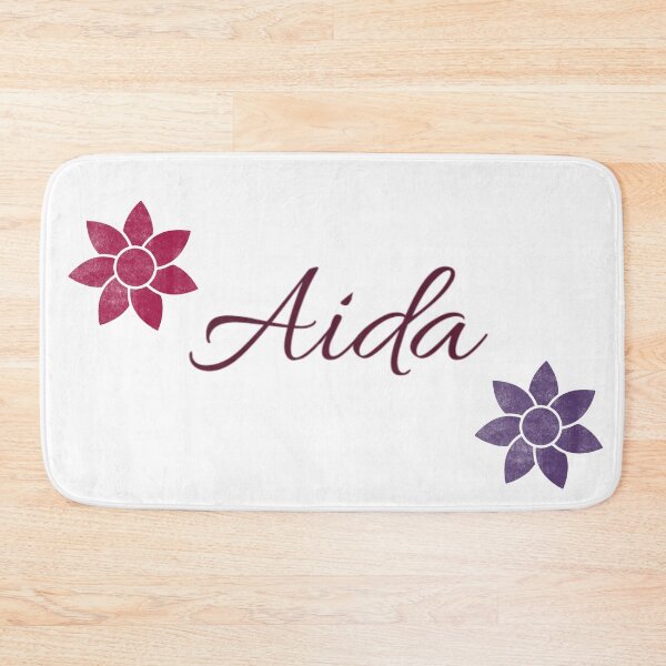 Item preview, Aida Floral Name Calligraphy Design designed and sold by Cora Gregory.