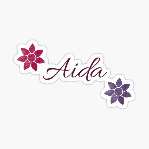 Item preview, Aida Floral Name Calligraphy Design designed and sold by Cora Gregory.