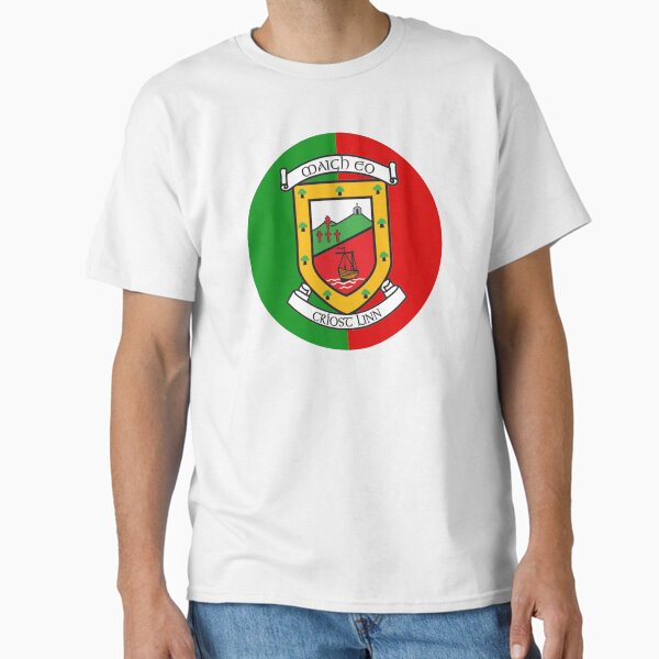 Vista previa del artículo con la obra «Condado de Mayo - Irlanda», diseñado y vendido por TacticTees.