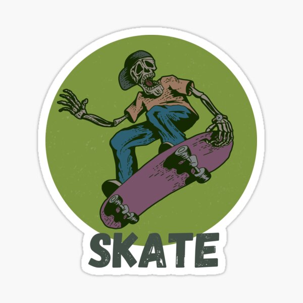 Autocollant Sticker Decal Skull Skateboard Street Art HARDCORE Cap FPS115 