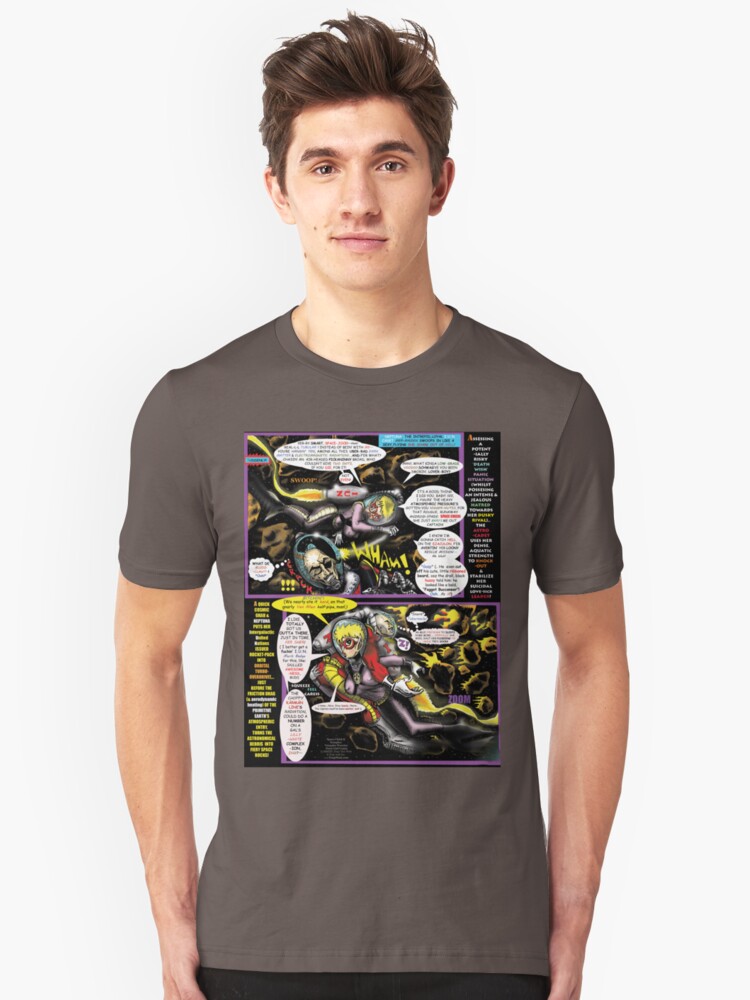 Alternate view of Page #4 of Tex Watt's WEEKLY (UNCENSORED) SUNDAY COMIX POP-ART Slim Fit T-Shirt