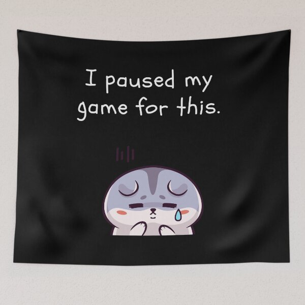 Item preview, Funny Sad Hampster Gift | Paused My Game | Twitch and Streaming | Introvert Gaming Humor designed and sold by Covello & Martin Est. 1993.