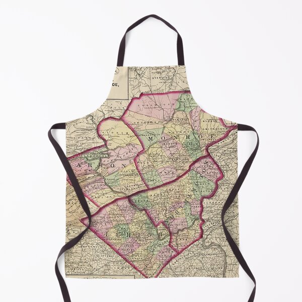 Item preview, Map of Lehigh, Northampton, Carbon, Monroe, Counties Pennsylvannia, PA, Vintage Map, Old Maps designed and sold by Nostrathomas66.