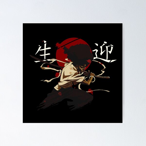 AFRO SAMURAI NINJA MANGA ANIME CARTOON ARTWORK WALL ART PRINT