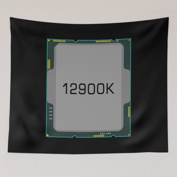 Item preview, 12900K cpu socket 1700 LGA processor chip hardware for computer pc motherboard technology element illustration graphic computer nerd computer freak, hacker designed and sold by Marcin Adrian.
