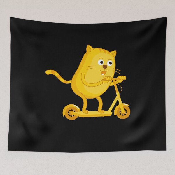 Item preview,  cartoon scooter cat designed and sold by beunique5.