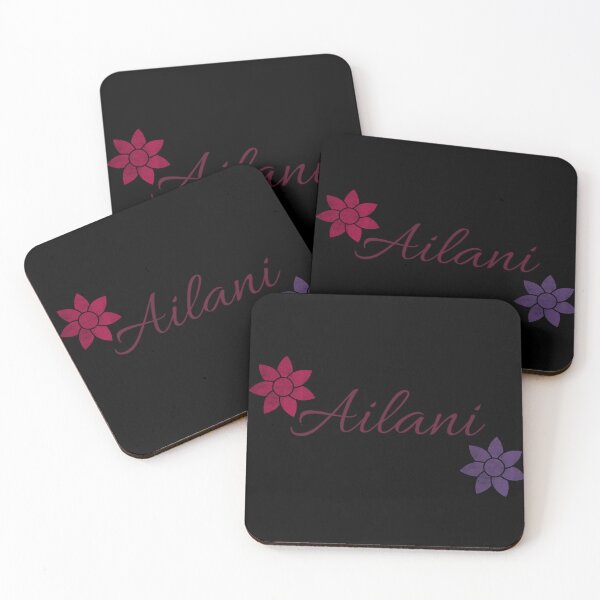 Item preview, Ailani Floral Name Calligraphy Design Black Version designed and sold by Cora Gregory.