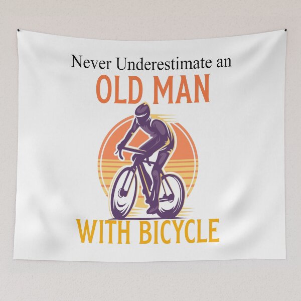 Item preview, Never Underestimate An Old Man With Bicycle Gift design designed and sold by axoniej.