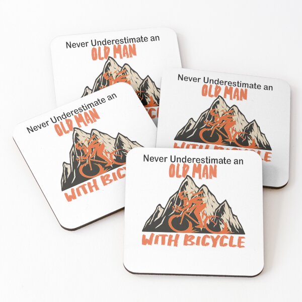 Item preview, Never Underestimate An Old Man With Bicycle in mountain designed and sold by axoniej.